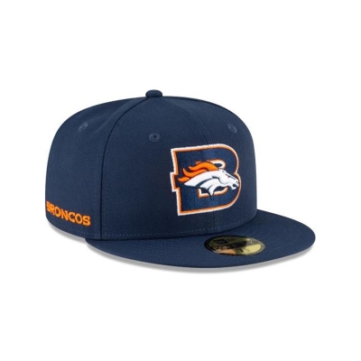 Orange Denver Broncos Hat - New Era NFL Logo Mix 59FIFTY Fitted Caps USA6375904